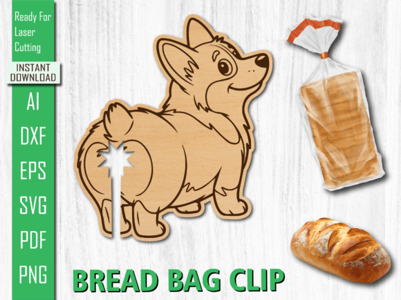 Animal Laser Cut Puppy Dog Bread Clip