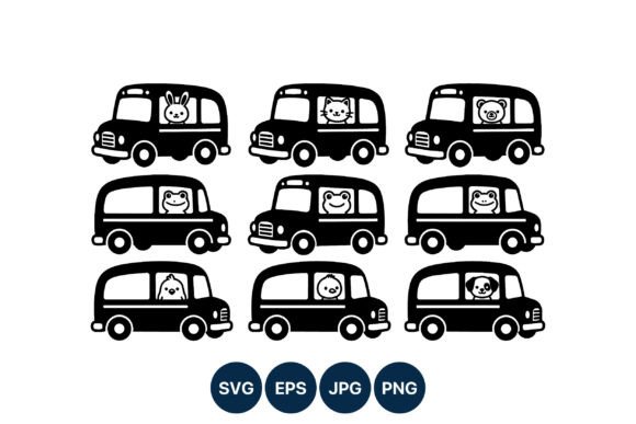 Cute Animal Vector Cartoon Cars