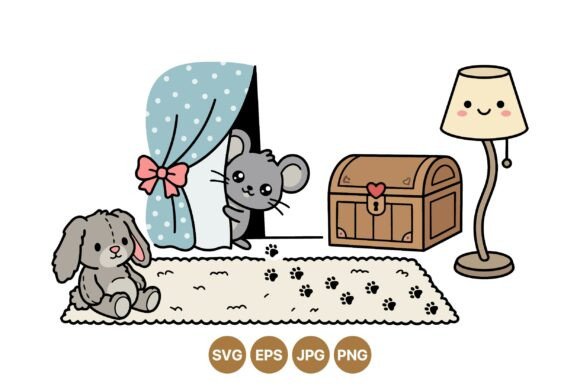 Cute Playroom Pet Clipart Set