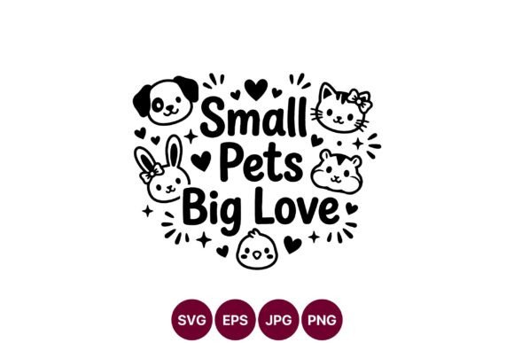 Cute Small Pets Design Clipart