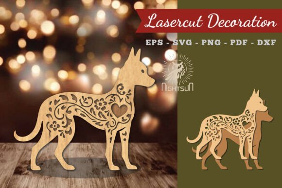 Decorative Dog Lasercut Decoration 4