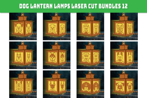 Dog Memorial Lantern Lasercut BUNDLES