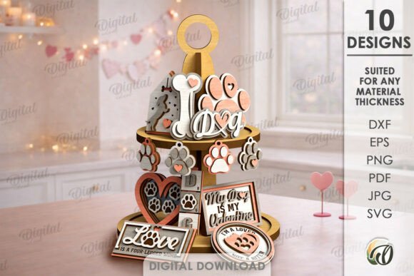 Dog Valentine s Day Tiered Tray Bundle
