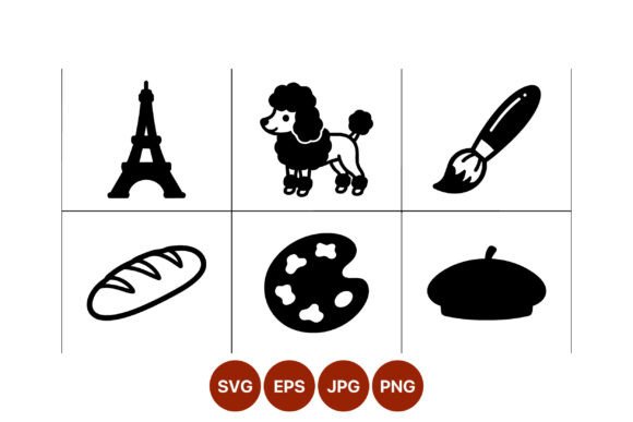 Eiffel Tower Poodle Loaf Paintbrush
