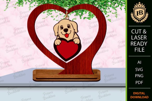 Love Dog Hanging Laser Cut