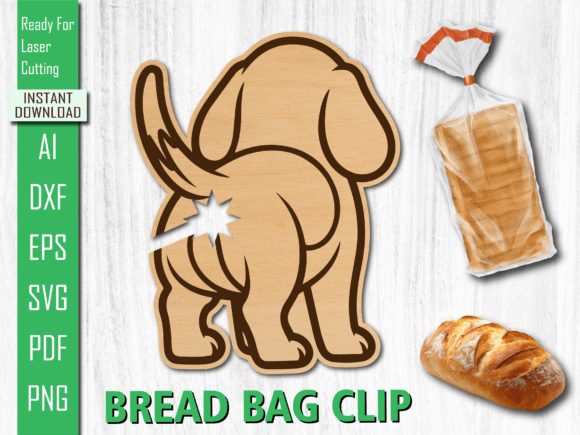 Pet Dog Back Laser Cut Bread Clip Crafts