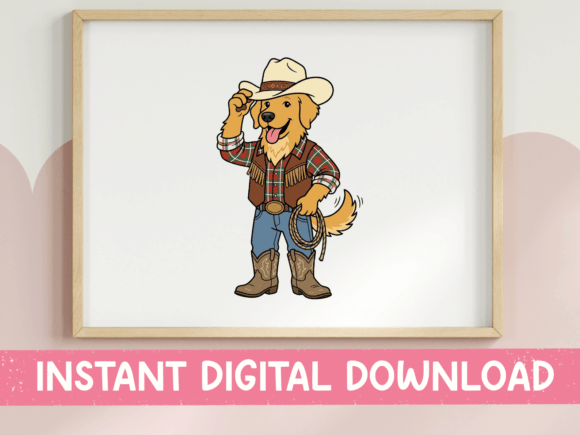Review: Cowboy Golden Retriever Western Art