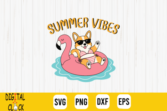 Summer Vibes Corgi Bikini Beach Float