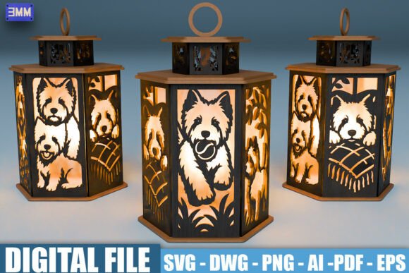 West Highland White Terrier Lantern SVG